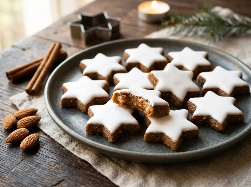 Zimtsterne (stelle alla cannella tedesche): mandorle, albumi, cannella — Germania · ricetta
