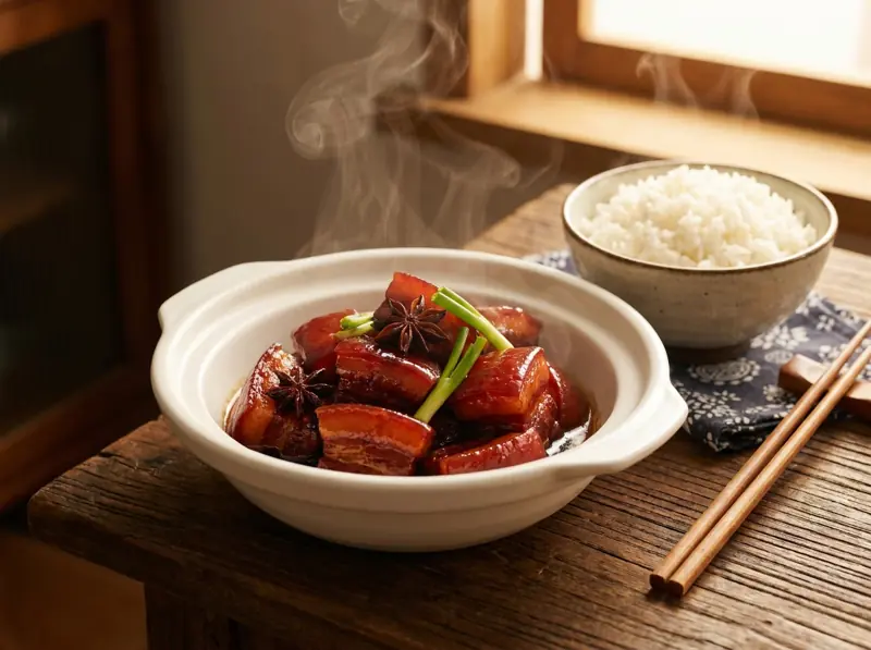 Hong Shao Rou (Chinese Red-Braised Pork Belly)