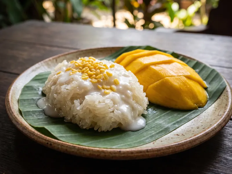 Riso glutinoso al mango