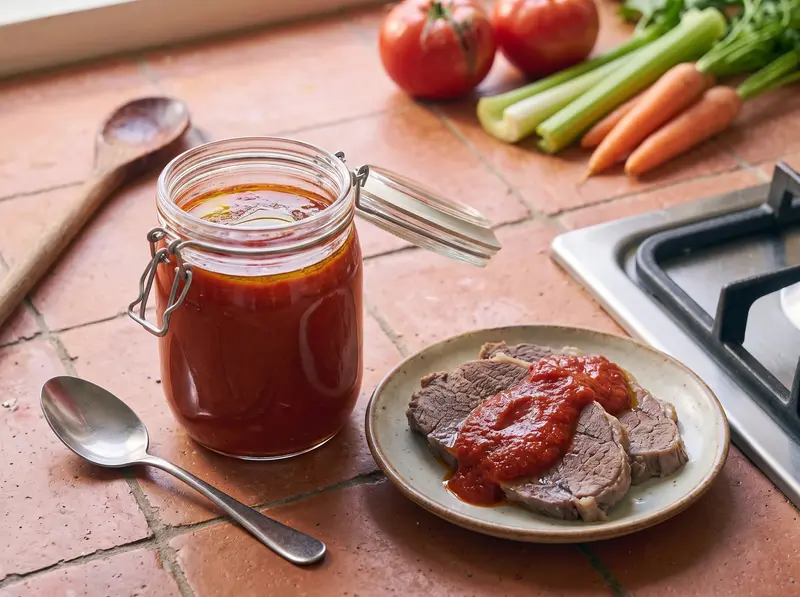 Salsa rossa piemontese — bagnet ross, classica salsa di pomodoro