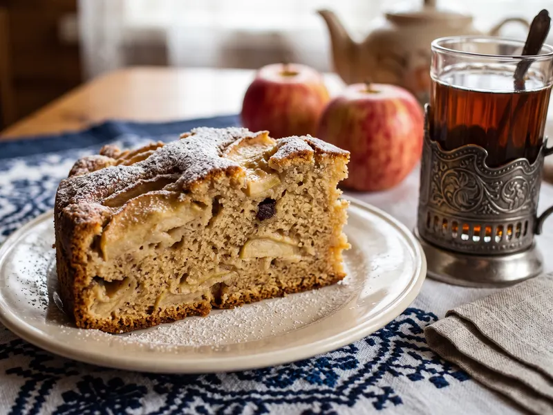 Sharlotka — Russian Apple Sponge Cake